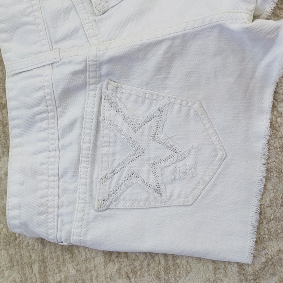 Bongo Distressed Ripped Shortie Jean Shorts Junior 5 White - Picture 12 of 16